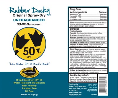 Label (Rubber Ducky 50 Spf 3oz)